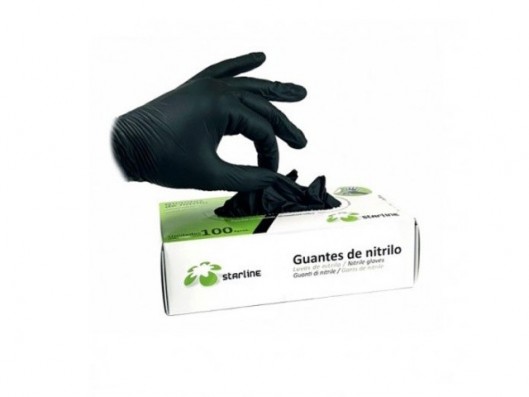 GUANTES NITRILO NEGROS 100u.